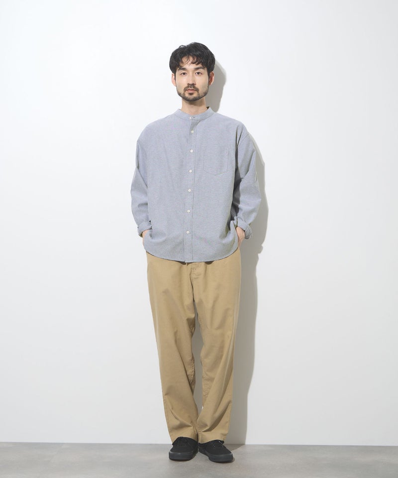 Real Standard オックス長袖バンドカラーシャツ メンズ商品画像-16