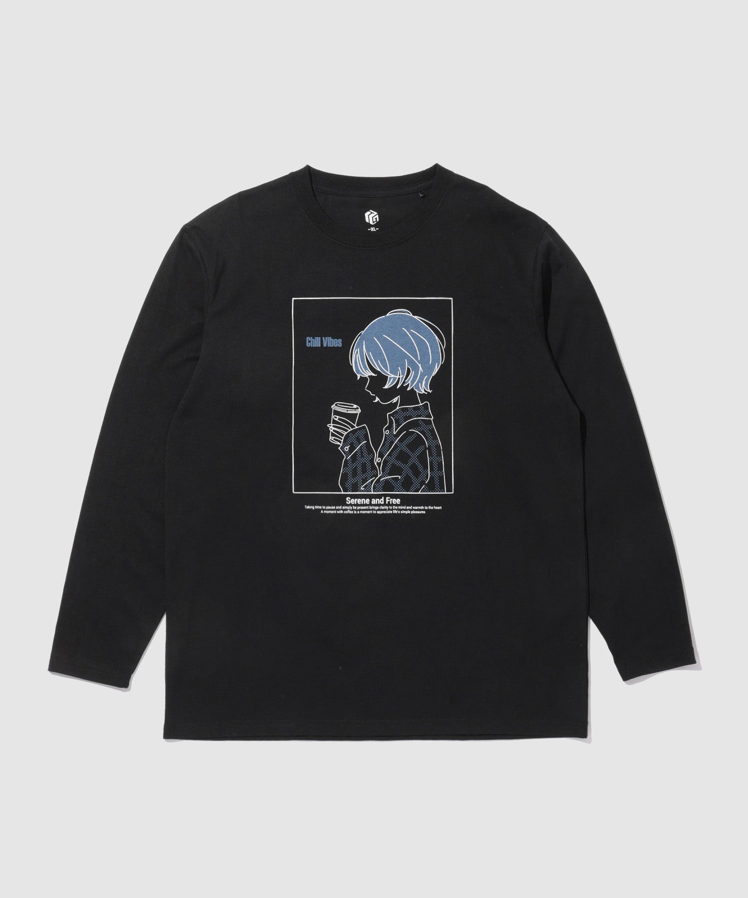 T-GRAPHICS ラインアート長袖Tシャツ メンズ