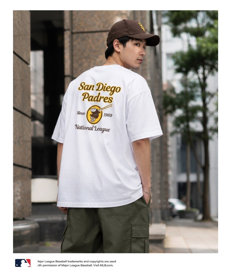 MLB  ツイルワッペンTシャツ メンズ メール便 対応商品商品画像-2
