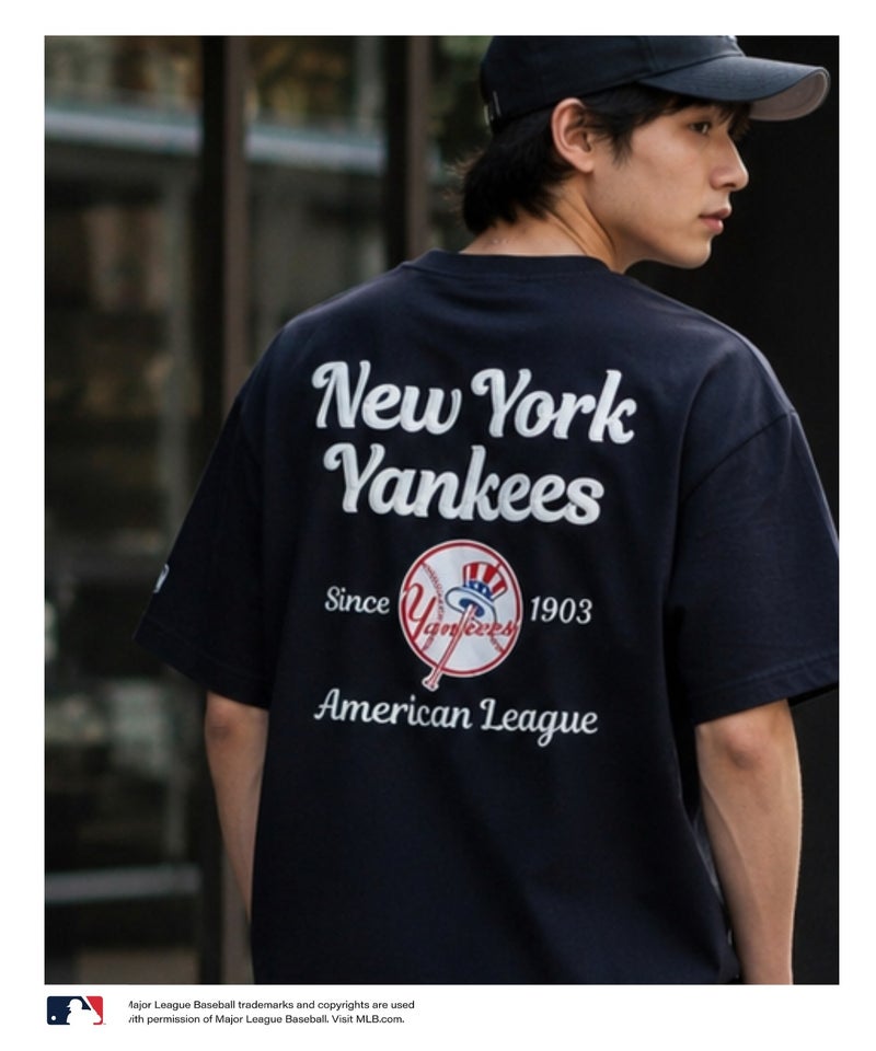 MLB  ツイルワッペンTシャツ メンズ メール便 対応商品商品画像-4