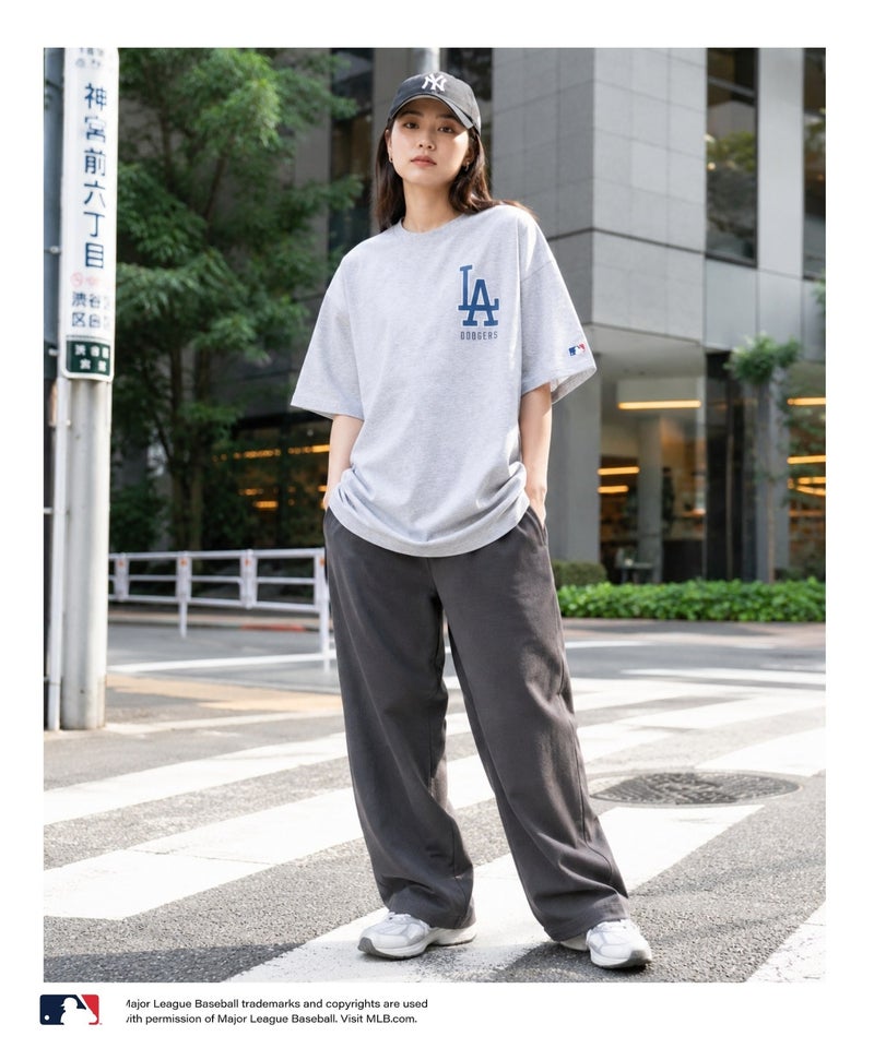 MLB  ツイルワッペンTシャツ メンズ メール便 対応商品商品画像-5