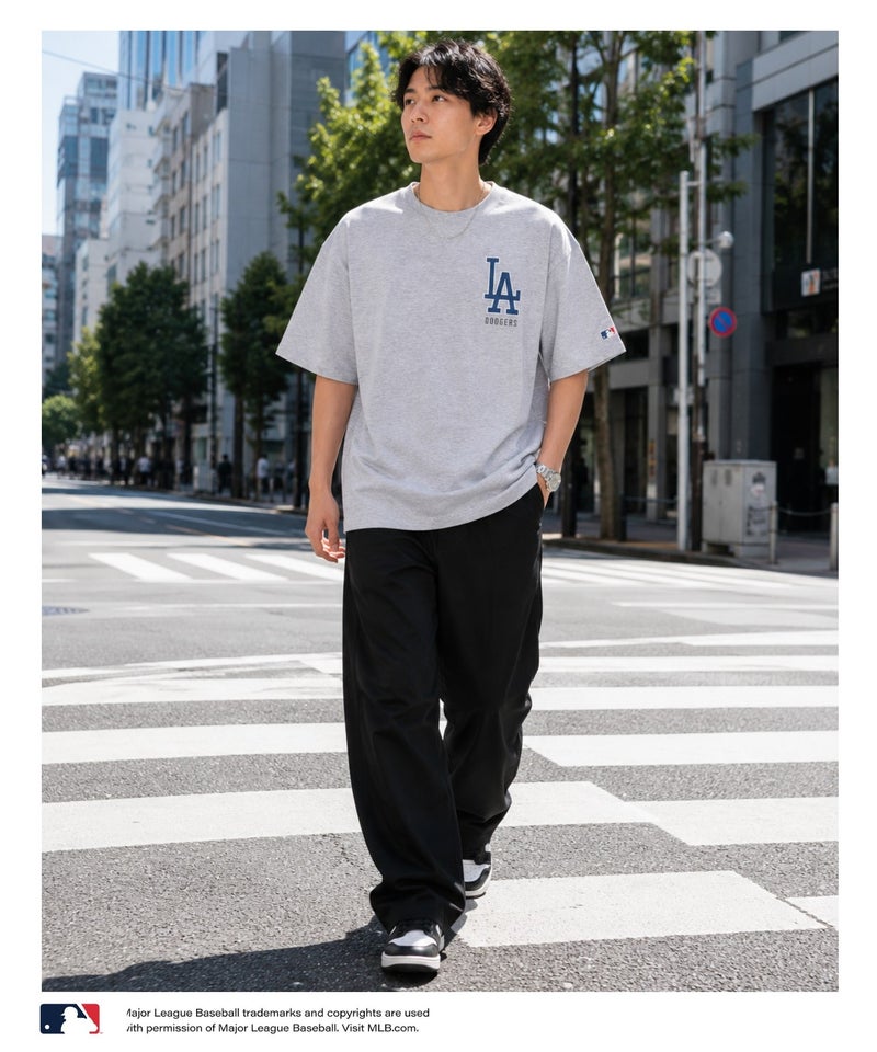 MLB  ツイルワッペンTシャツ メンズ メール便 対応商品商品画像-7