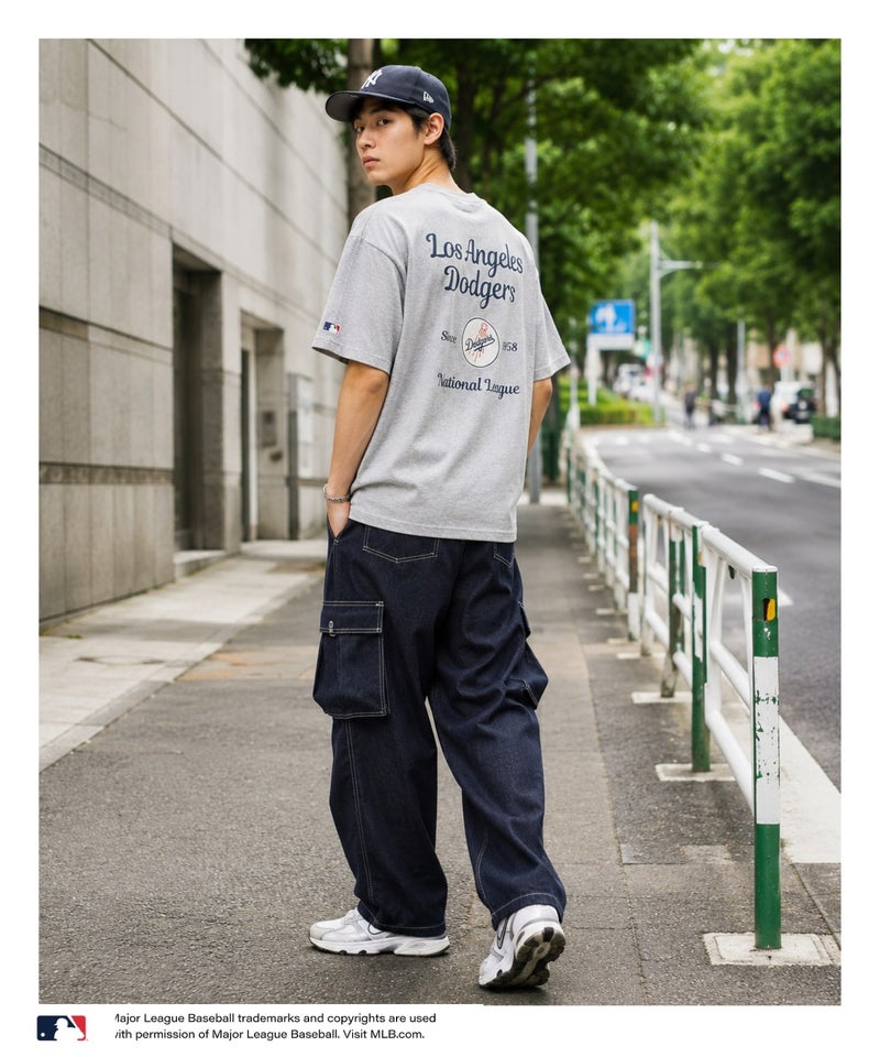 MLB  ツイルワッペンTシャツ メンズ メール便 対応商品商品画像-8