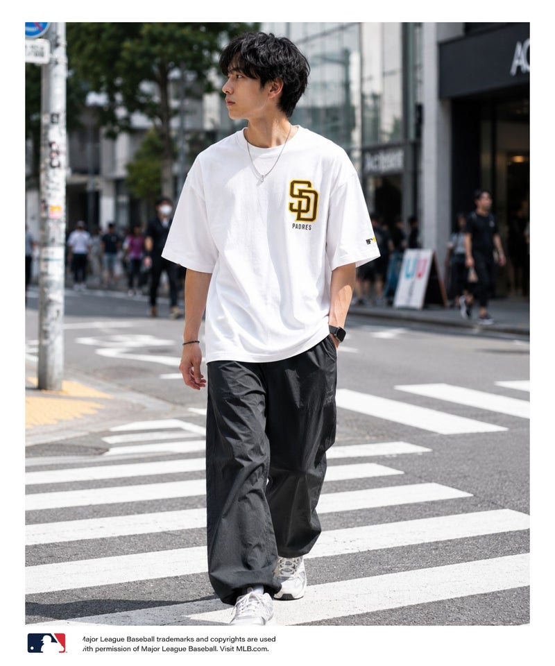MLB  ツイルワッペンTシャツ メンズ メール便 対応商品商品画像-10