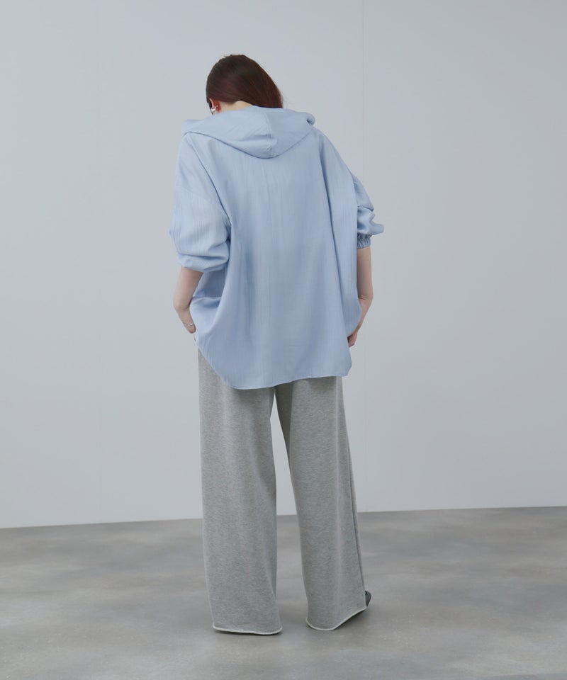 NAVY  フード付きシアーシャツ レディース商品画像-7