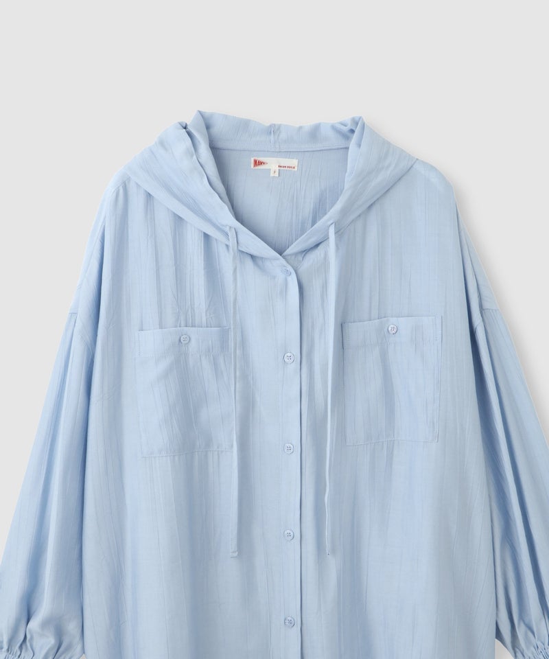 NAVY フード付きシアーシャツ レディース商品画像-20