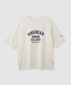 DISCUS  切替カレッジ調プリントルーズTシャツ レディース メール便 対応商品商品サムネイル-2