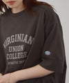 DISCUS 切替カレッジ調プリントルーズTシャツ レディース メール便 対応商品商品サムネイル-6