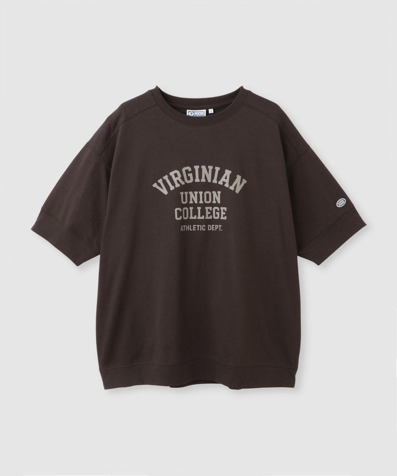DISCUS 切替カレッジ調プリントルーズTシャツ レディース メール便 対応商品商品画像-21
