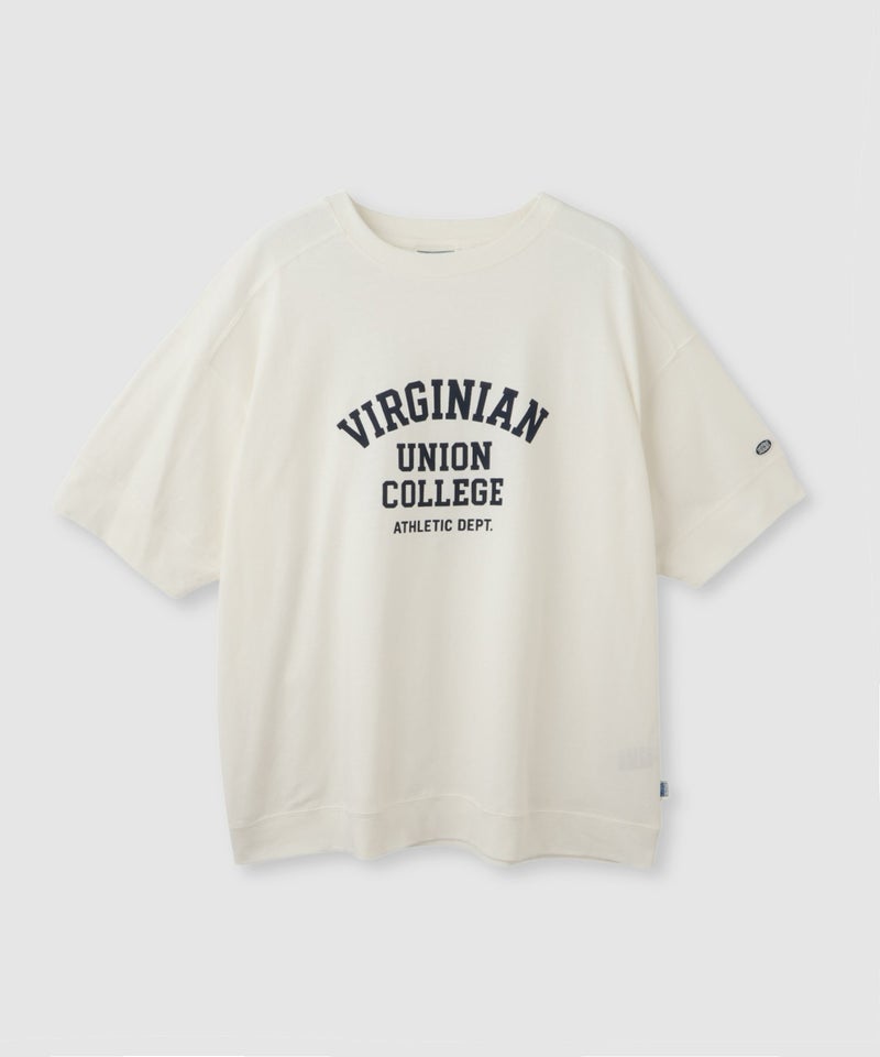 DISCUS  切替カレッジ調プリントルーズTシャツ レディース メール便 対応商品商品画像-22
