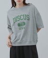 DISCUS カレッジ調ロゴプリント半袖Tシャツ レディース メール便 対応商品商品サムネイル-2