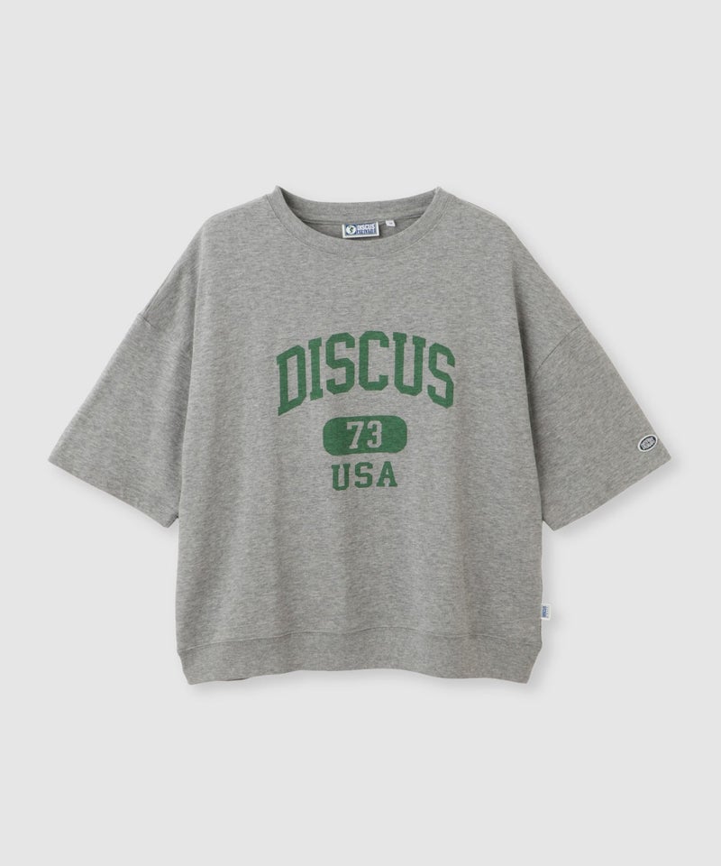DISCUS カレッジ調ロゴプリント半袖Tシャツ レディース メール便 対応商品商品画像-2