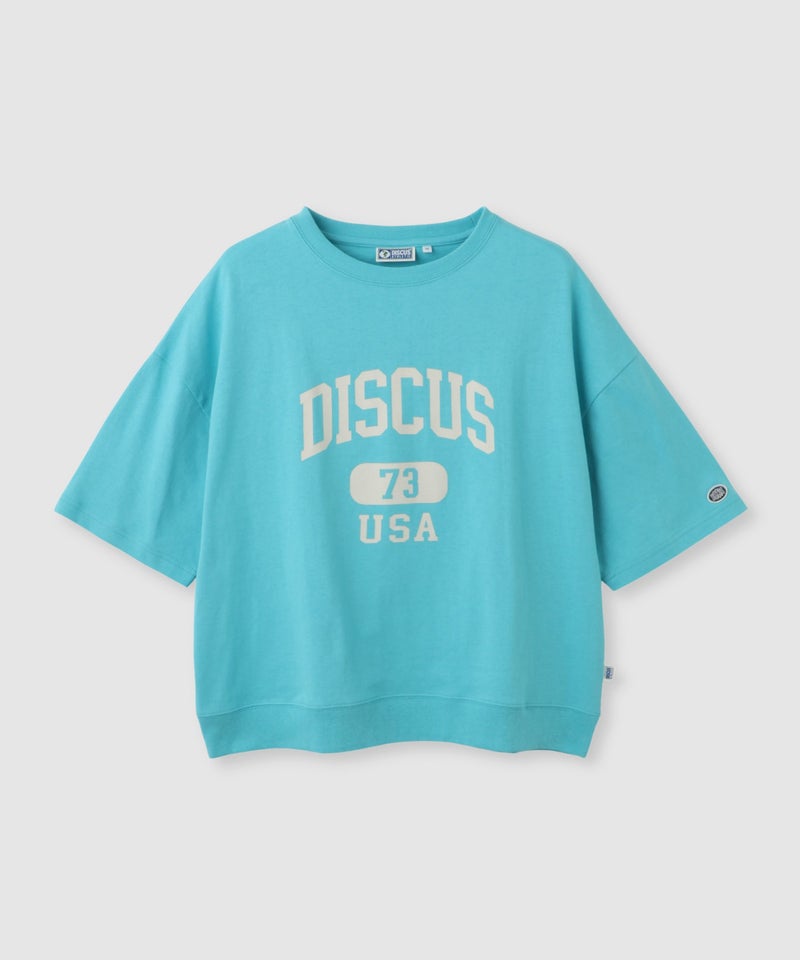 DISCUS カレッジ調ロゴプリント半袖Tシャツ レディース メール便 対応商品商品画像-4