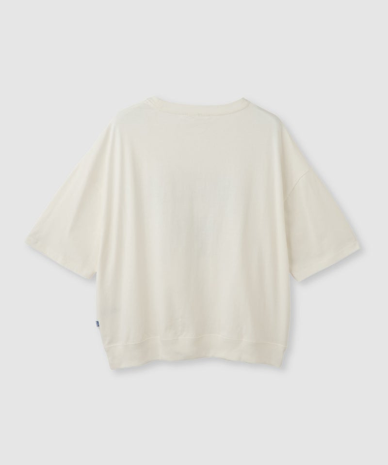 DISCUS カレッジ調ロゴプリント半袖Tシャツ レディース メール便 対応商品商品画像-5