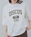 DISCUS カレッジ調ロゴプリント半袖Tシャツ レディース メール便 対応商品商品サムネイル-6