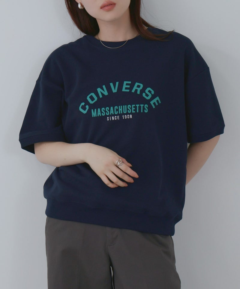 CONVERSE 袖ロールアップTシャツ レディース メール便 対応商品商品画像-3