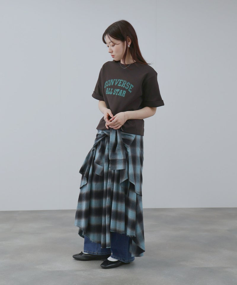 CONVERSE  ロールアップTシャツ レディース メール便 対応商品商品画像-12