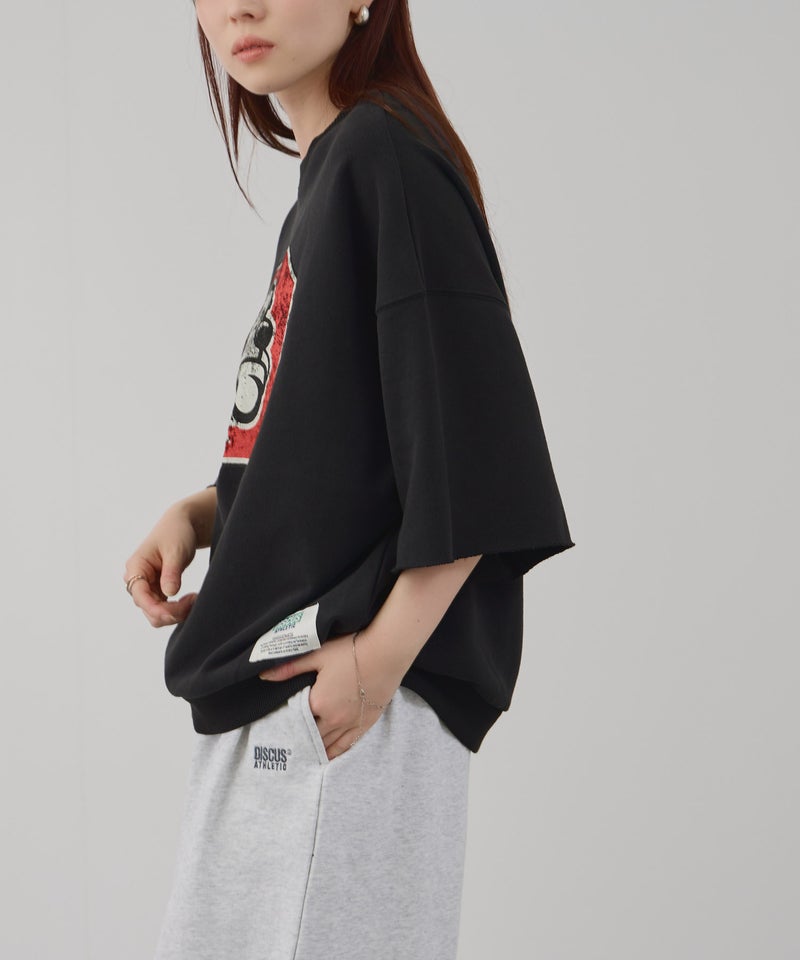 DISCUS ワイドスウェットTシャツ レディース メール便 対応商品商品画像-4