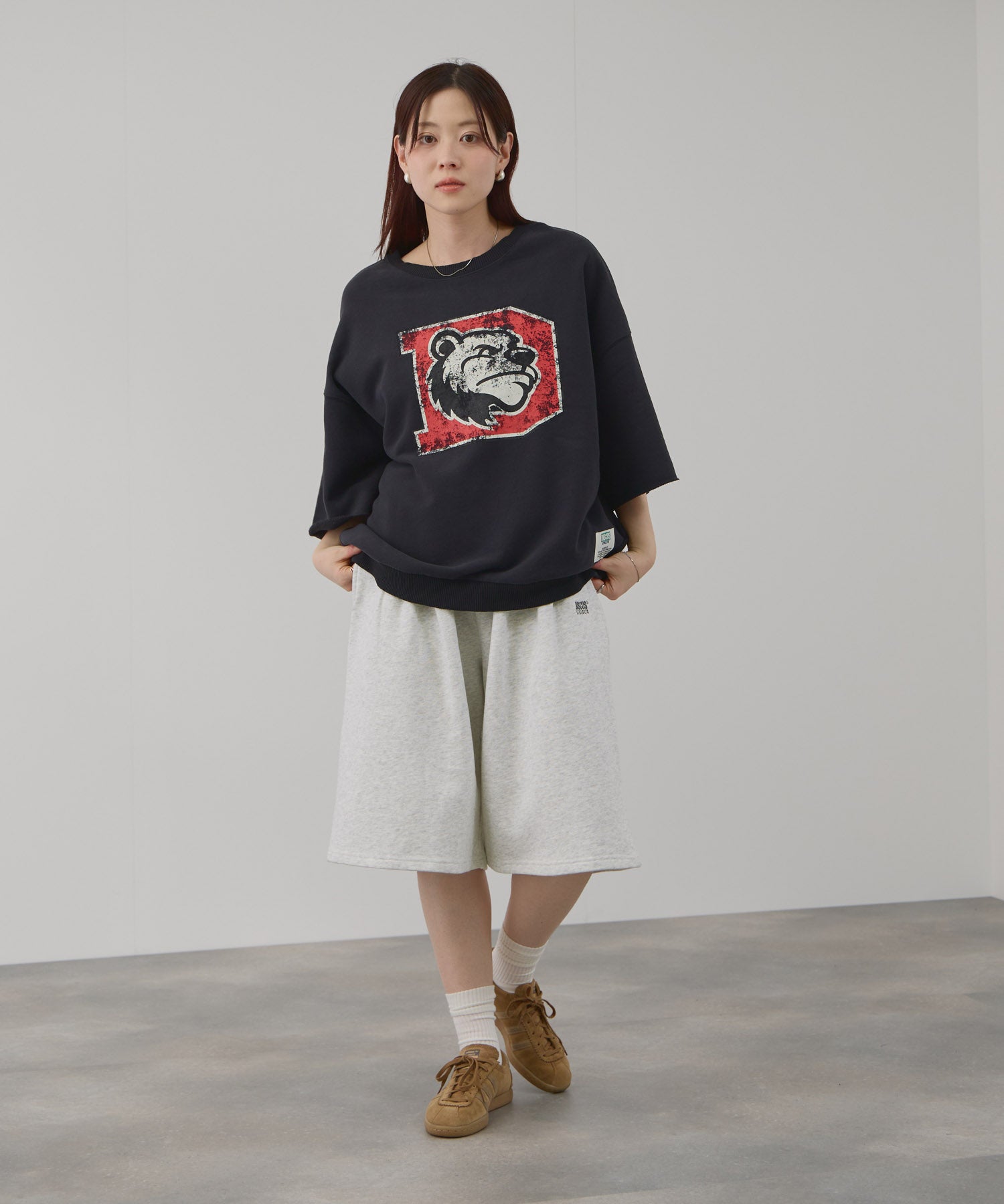 DISCUS タックスウェットハーフパンツ レディース