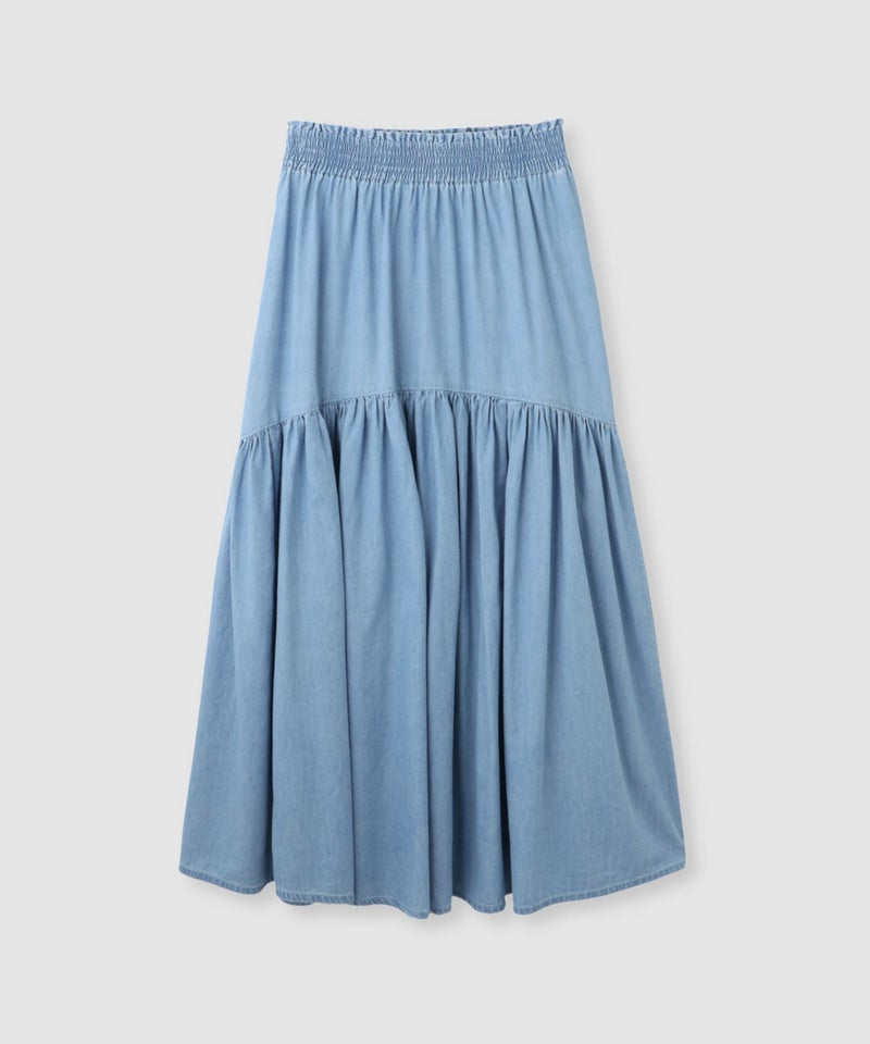 NAVY  デニムティアードスカート レディース商品画像-1