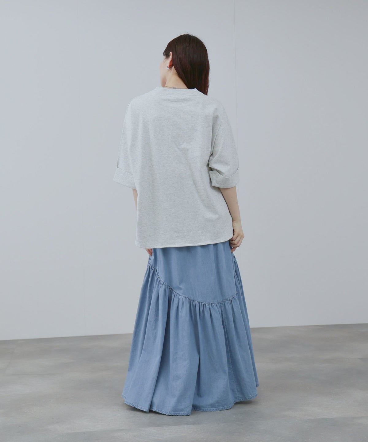 NAVY デニムティアードスカート レディース