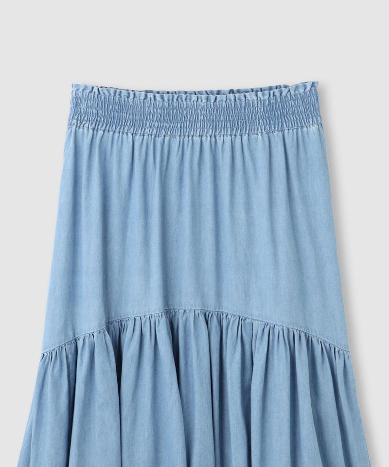 NAVY  デニムティアードスカート レディース商品画像-17