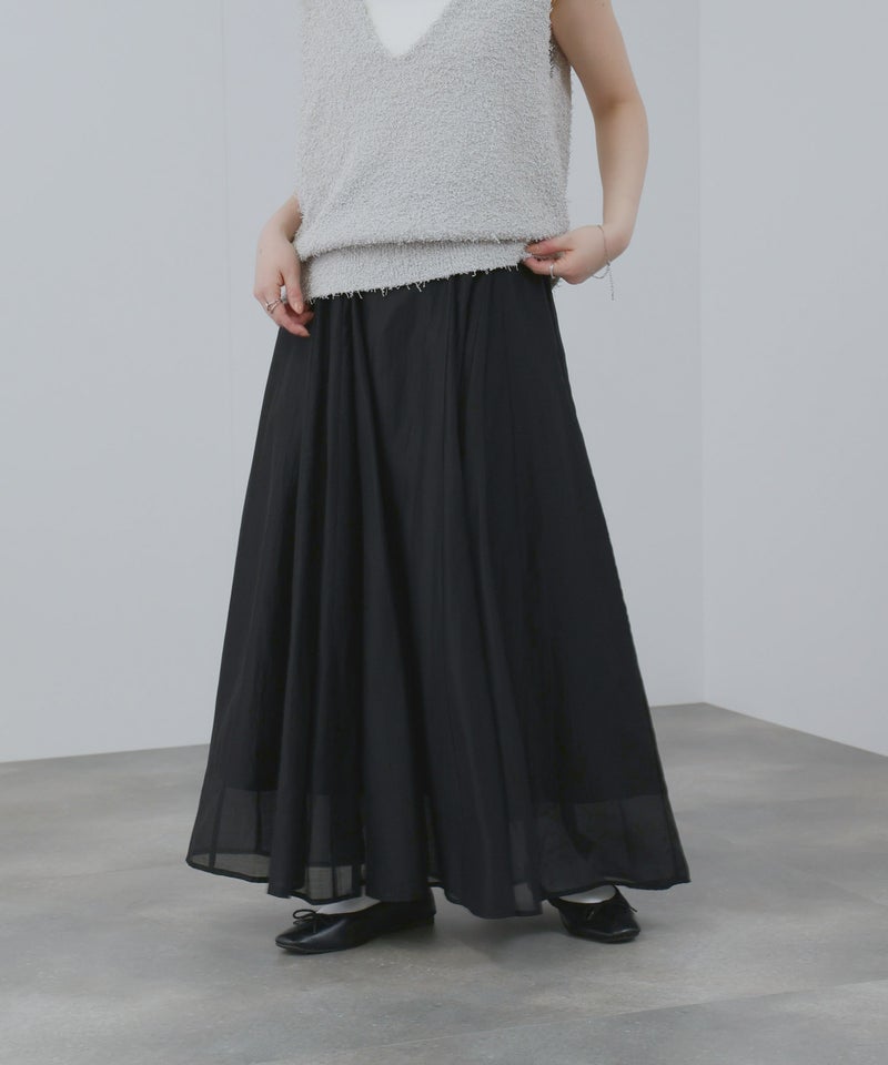 NAVY  シアーフレアスカート レディース商品画像-1