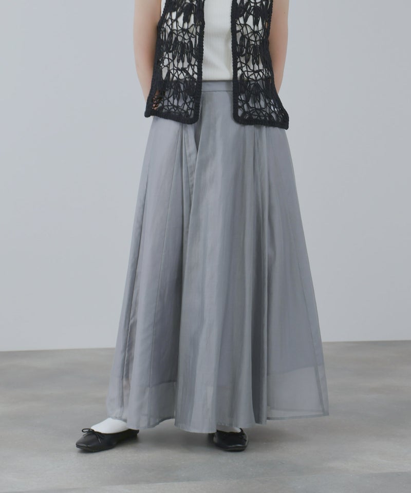 NAVY  シアーフレアスカート レディース商品画像-7