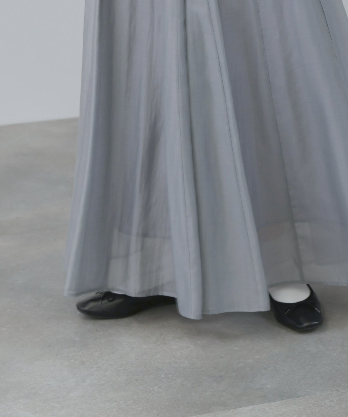 NAVY シアーフレアスカート レディース