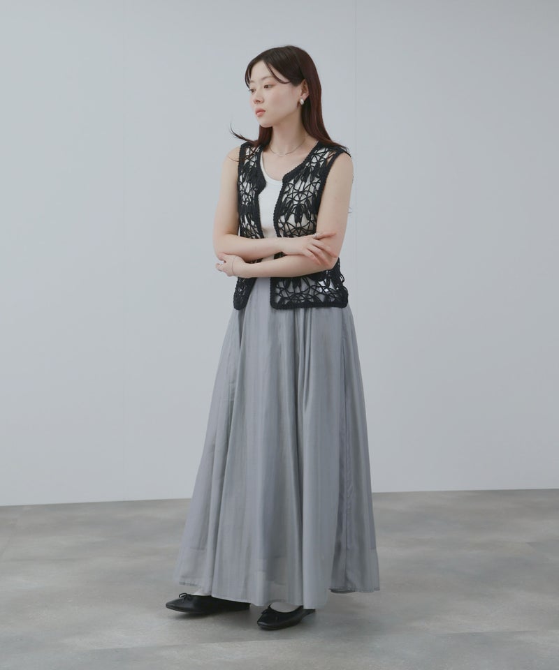 NAVY シアーフレアスカート レディース商品画像-9