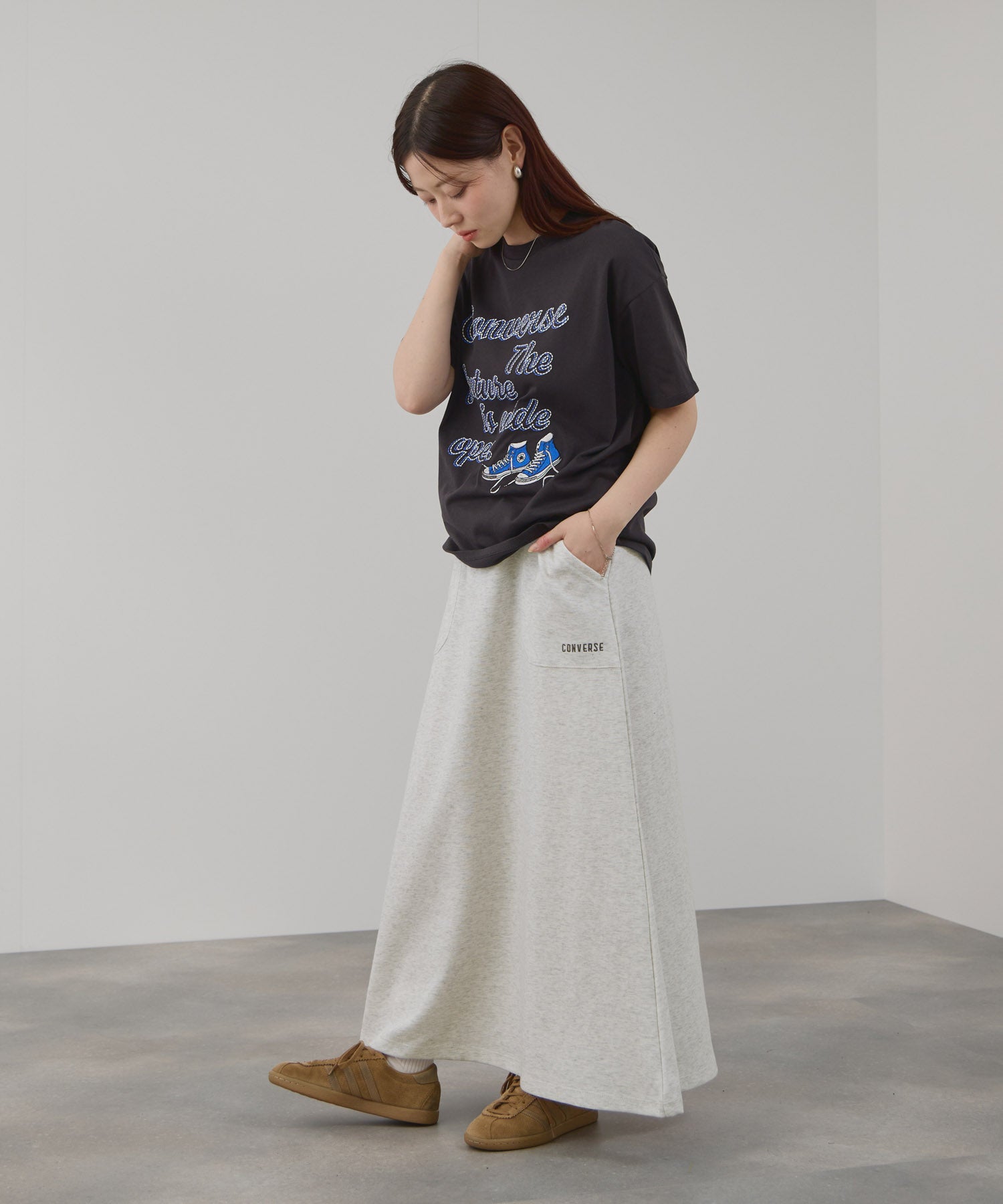 CONVERSE マキシスカート レディース