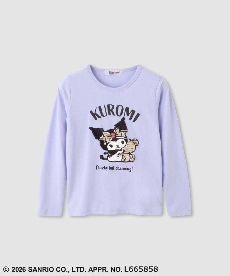 サンリオキャラクターズ クロミ スパンコール長袖Tシャツ キッズ メール便 対応商品商品画像-3