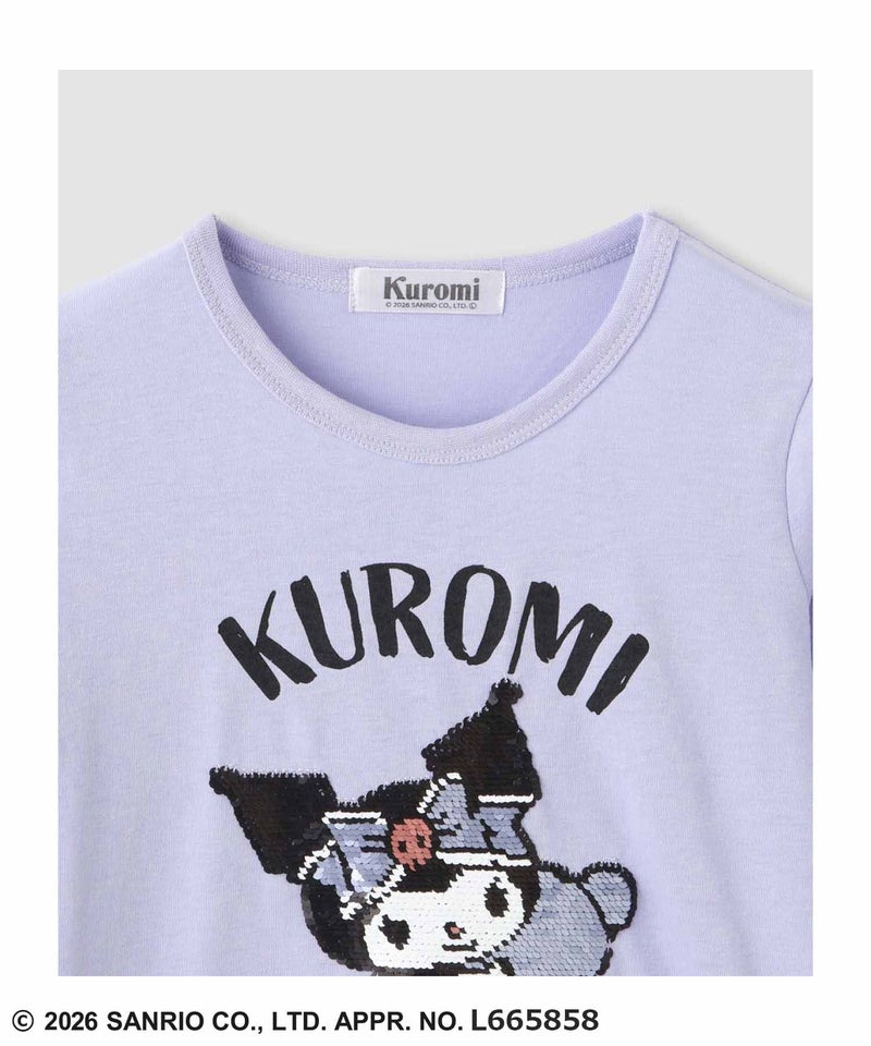 サンリオキャラクターズ クロミ スパンコール長袖Tシャツ キッズ メール便 対応商品商品画像-4