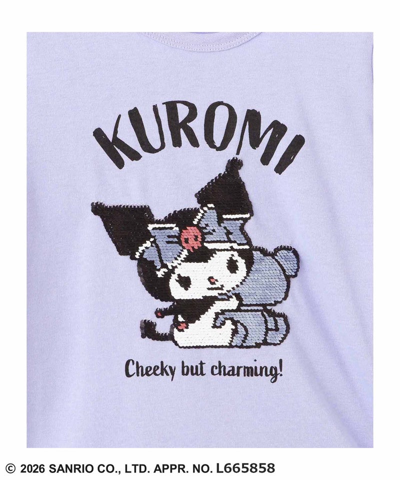サンリオキャラクターズ クロミ スパンコール長袖Tシャツ キッズ メール便 対応商品商品画像-6