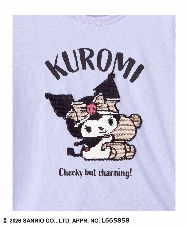 サンリオキャラクターズ クロミ スパンコール長袖Tシャツ キッズ メール便 対応商品商品画像-7