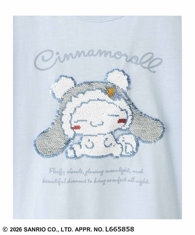 サンリオキャラクターズ シナモロール スパンコール長袖Tシャツ キッズ メール便 対応商品商品画像-7