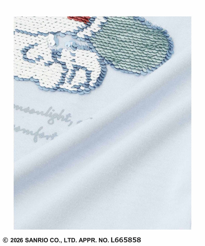 サンリオキャラクターズ シナモロール スパンコール長袖Tシャツ キッズ メール便 対応商品商品画像-8