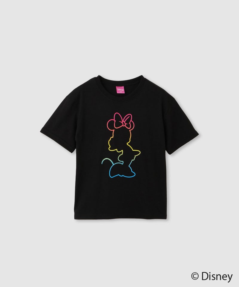 Disney ミニーマウス / レインボーカラーTシャツ キッズ メール便 対応商品商品画像-1