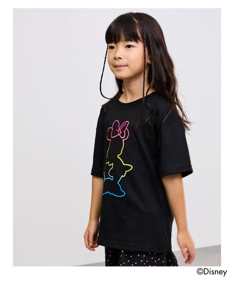[値下げ]Disney ミニーマウス / レインボーカラーTシャツ キッズ メール便 対応商品商品画像-3