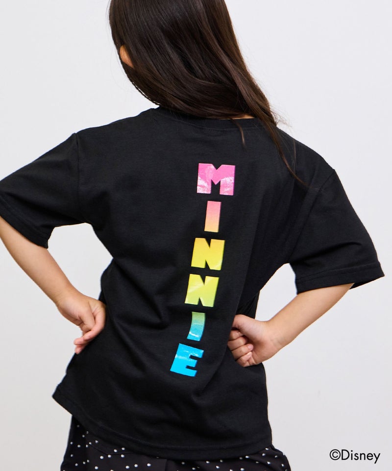 Disney ミニーマウス / レインボーカラーTシャツ キッズ メール便 対応商品商品画像-3