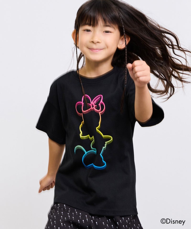 [値下げ]Disney ミニーマウス / レインボーカラーTシャツ キッズ メール便 対応商品商品画像-4