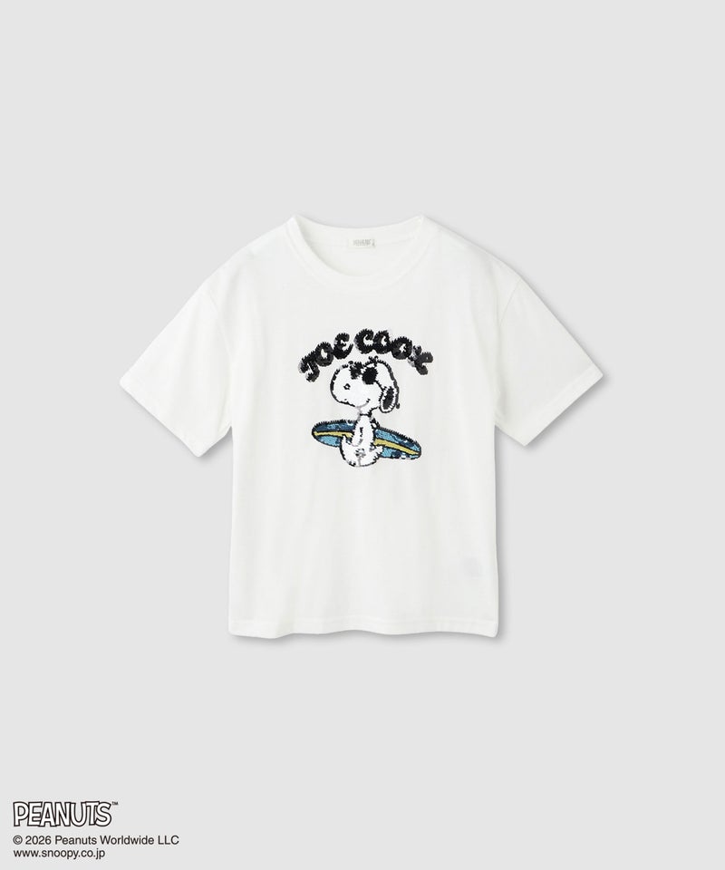 PEANUTS SNOOPY スパンコールTシャツ キッズ メール便 対応商品商品画像-1