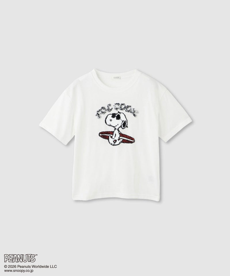 PEANUTS SNOOPY スパンコールTシャツ キッズ メール便 対応商品商品画像-3