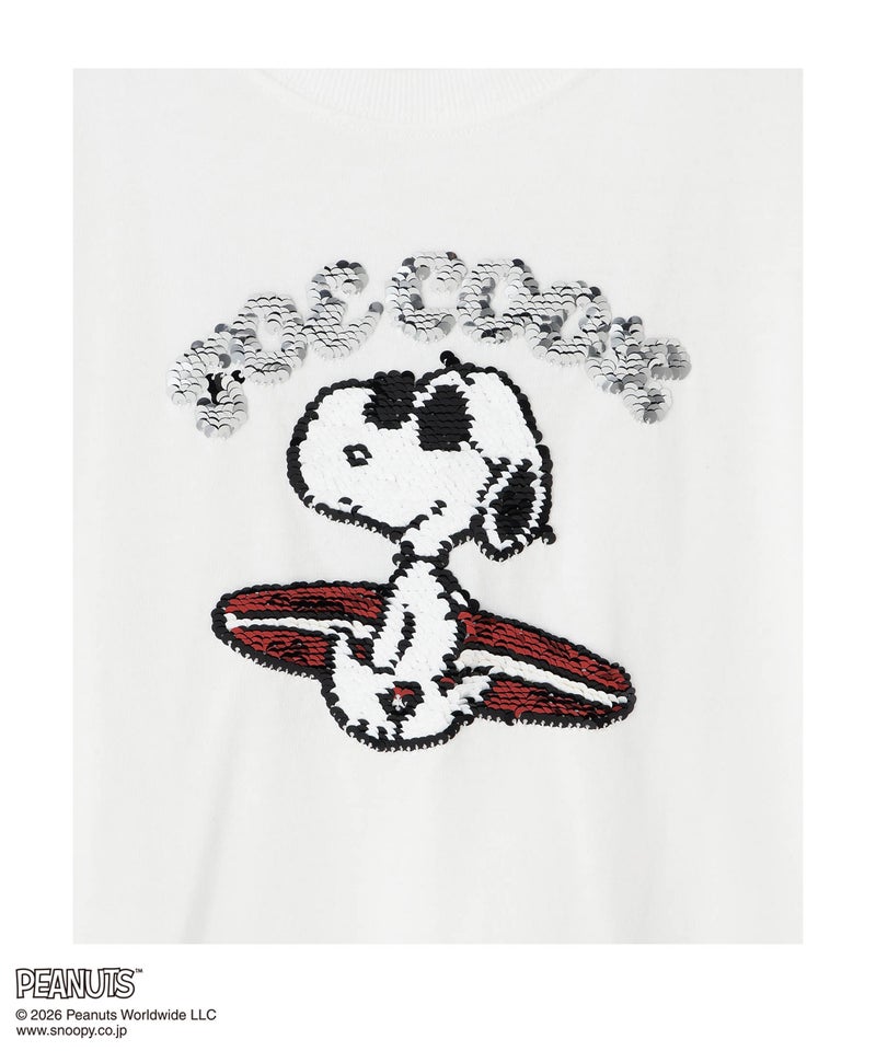 PEANUTS SNOOPY スパンコールTシャツ キッズ メール便 対応商品商品画像-7