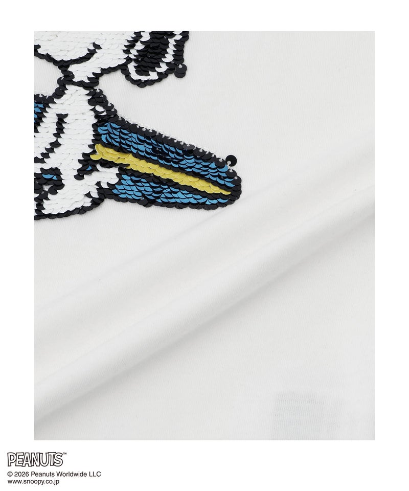 PEANUTS SNOOPY スパンコールTシャツ キッズ メール便 対応商品商品画像-8