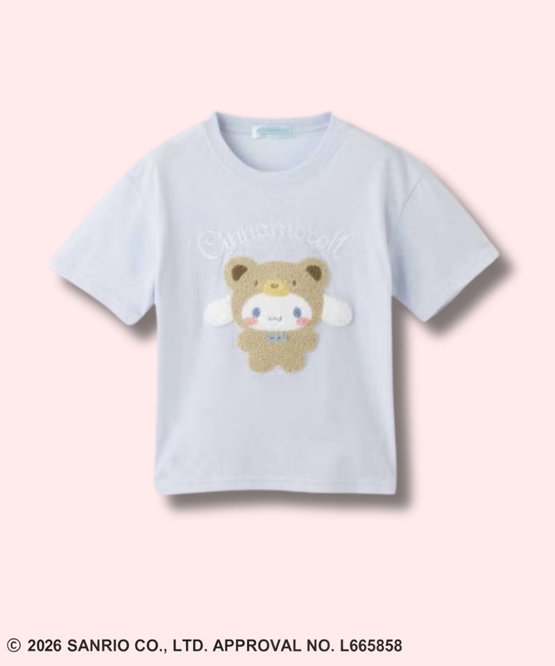 サンリオキャラクターズ シナモロール サガラ刺繍Tシャツ キッズ メール便 対応商品商品画像-1