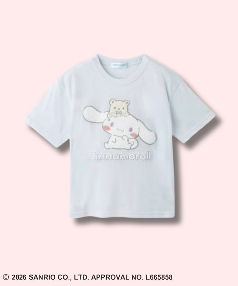 サンリオキャラクターズ シナモロール サガラ刺繍Tシャツ キッズ メール便 対応商品商品画像-2
