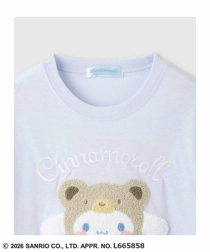 サンリオキャラクターズ シナモロール サガラ刺繍Tシャツ キッズ メール便 対応商品商品画像-4
