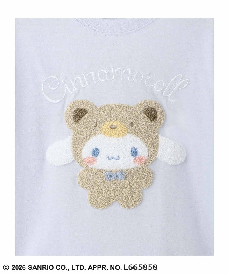 サンリオキャラクターズ シナモロール サガラ刺繍Tシャツ キッズ メール便 対応商品商品画像-6