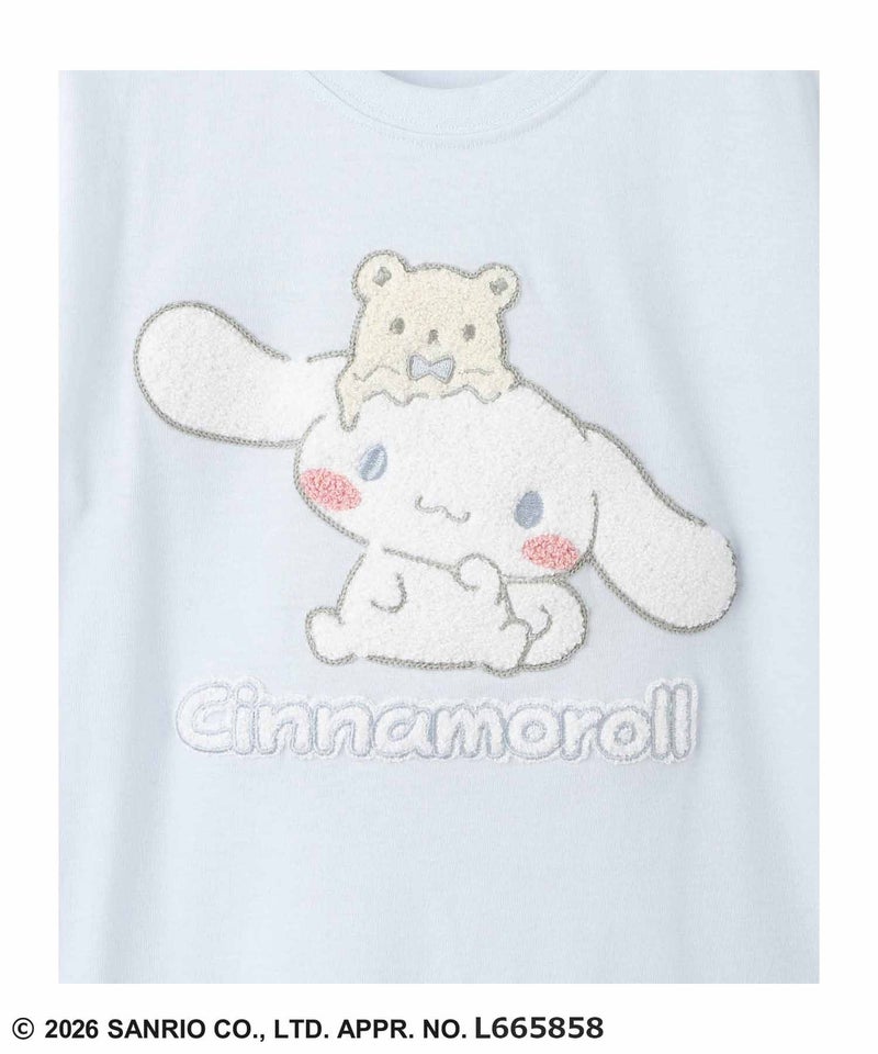 サンリオキャラクターズ シナモロール サガラ刺繍Tシャツ キッズ メール便 対応商品商品画像-7